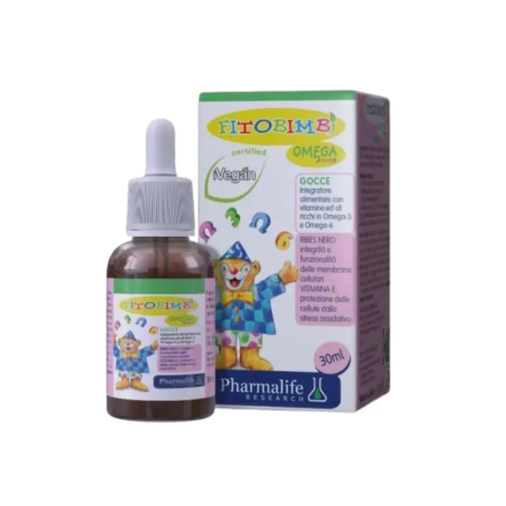 Siro Fitobimbi Omega Junior Gocce Pharmalife Bổ Sung Omega-3, Omega-6 (Chai 30ml)