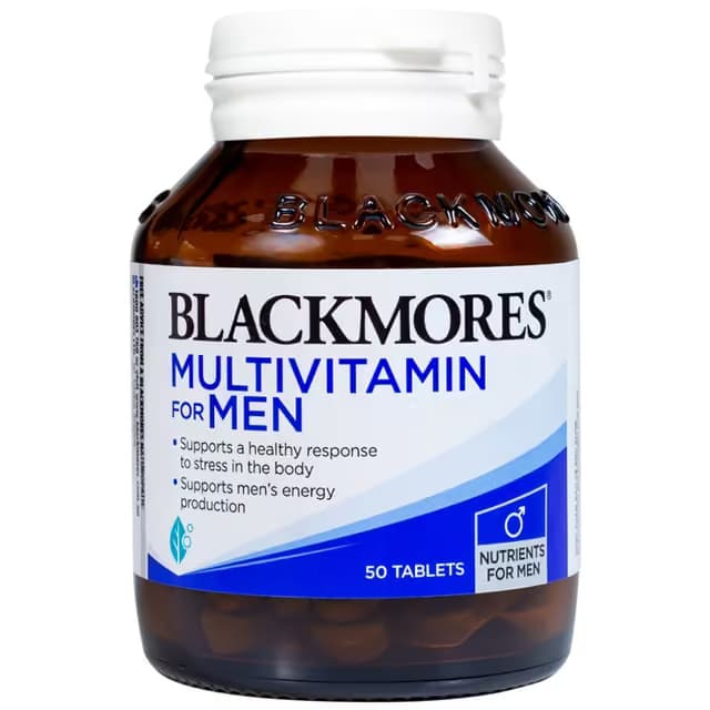Viên uống Blackmores Multivitamin For Men hỗ trợ sức khỏe nam giới (Hộp 50 viên)