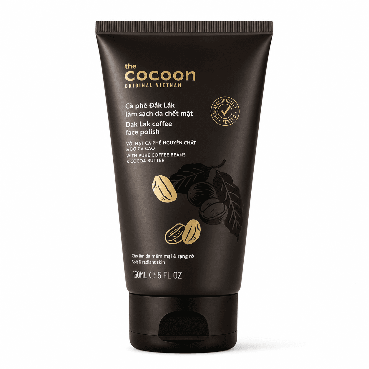 Cà Phê Đắk Lắk Làm Sạch Da Chết Mặt Cocoon (Tuýp 150ml)