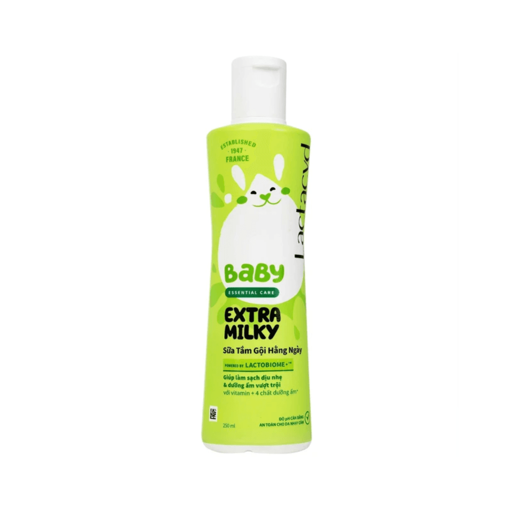 Sữa Tắm Gội Cho Bé Lactacyd Baby Extra Milky Bảo Vệ, Nuôi Dưỡng Da Và Tóc