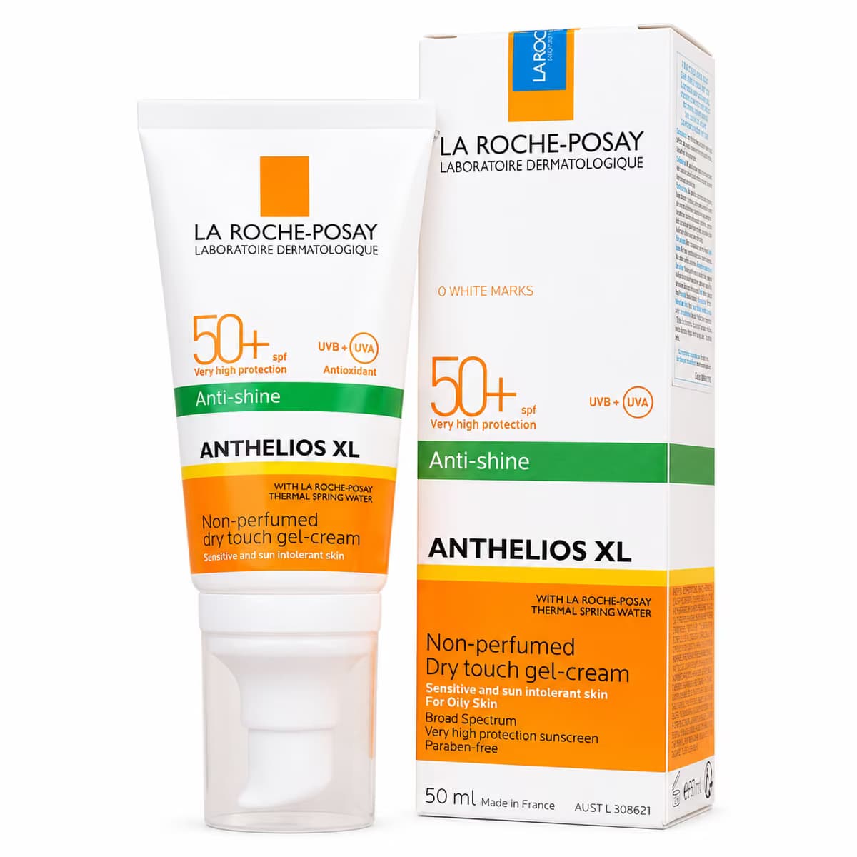 Kem Chống Nắng Giảm Bóng Nhờn La Roche-posay Laboratoire Dermatologique Anthelios Xl Anti-shine Non-perfumed Dry Touch Gel-cream SPF 50+ PA++++ (Tuýp 50ml)