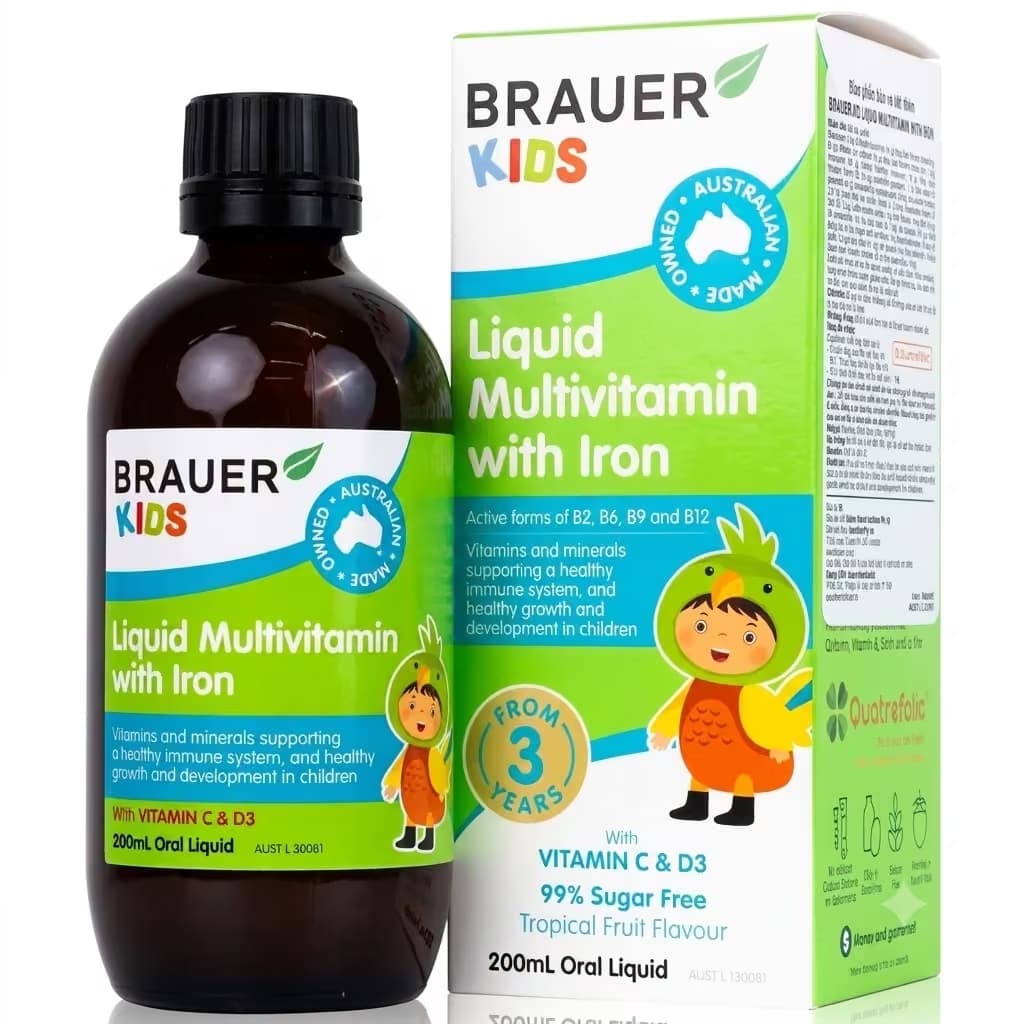 Siro Brauer Kids Liquid Multivitamin With Iron (200ml)