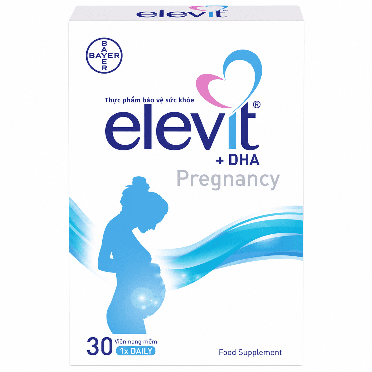 Viên Uống Elevit DHA Prenancy Cho Mẹ Bầu (Hộp 30 viên) 