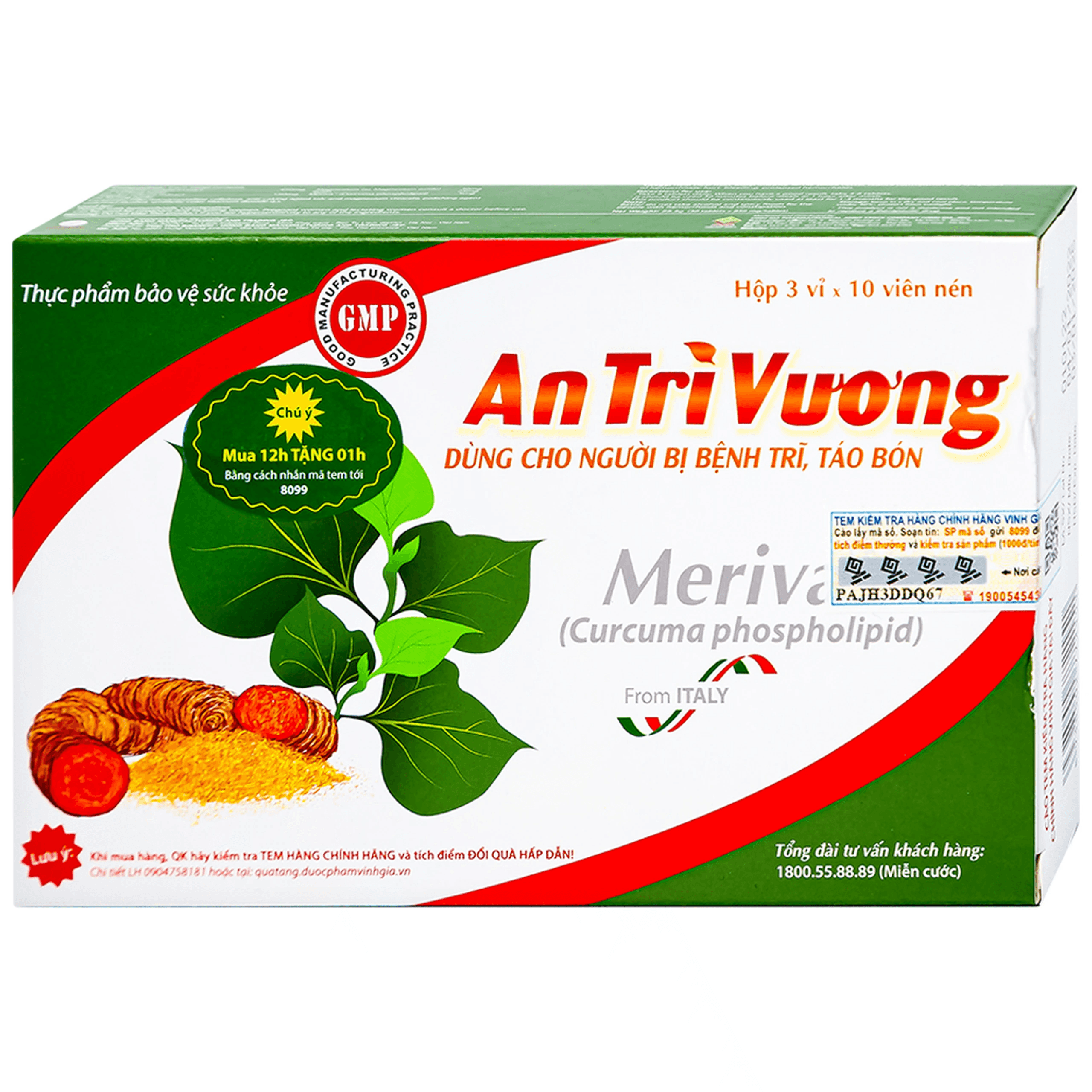 Viên Uống An Trĩ Vương Vinh Gia (Hộp 3 Vỉ X 10 Viên)