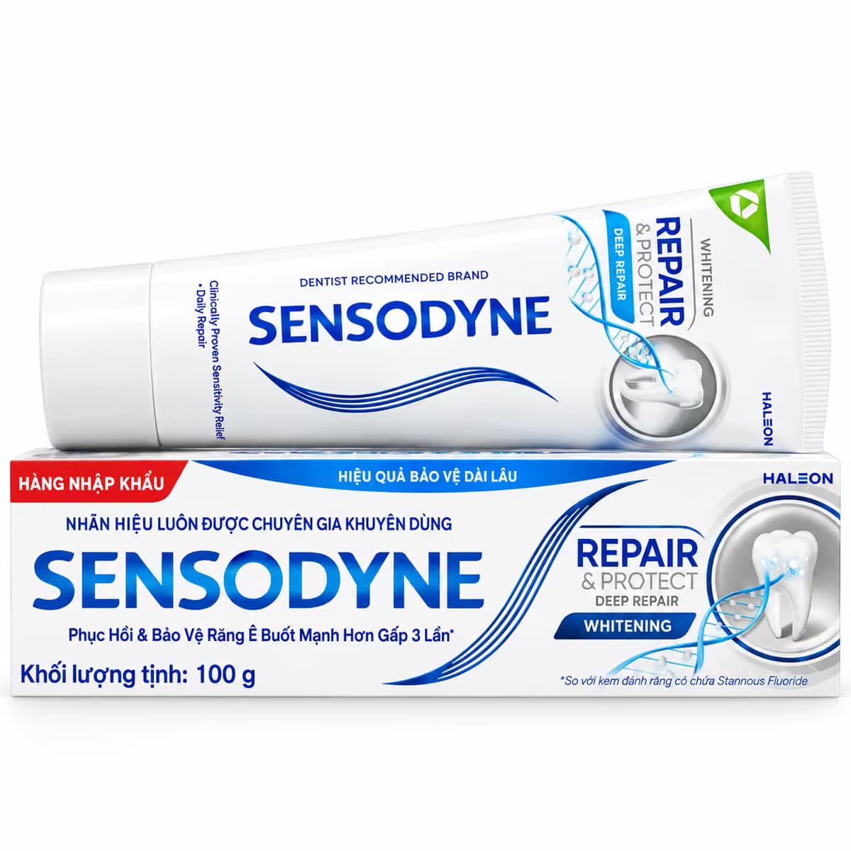Kem Đánh Răng Sensodyne Repair And Protect Deep Repair Whitening (Tuýp 100g)