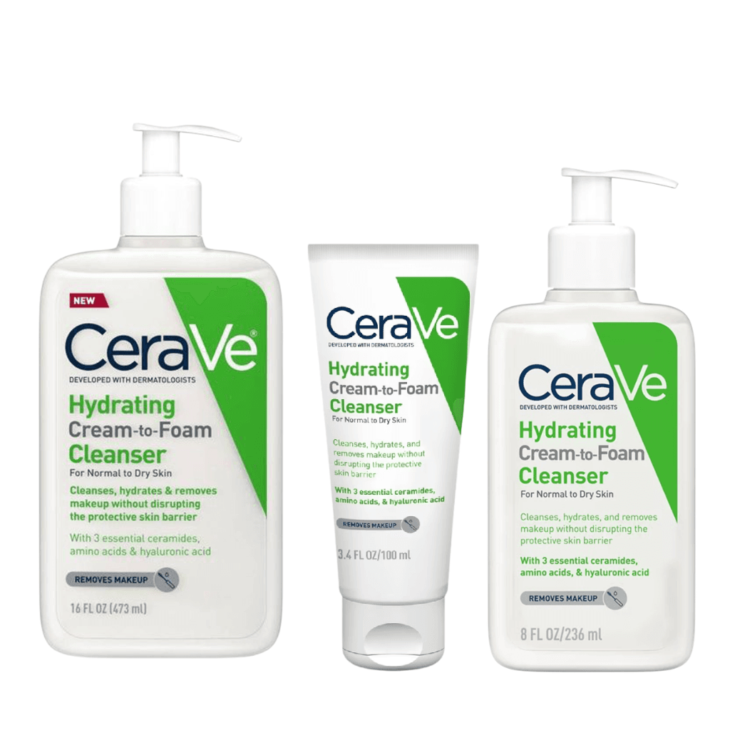 Sữa Rửa Mặt Cerave Cream-To-Foam Dạng Kem Tạo Bọt (Làm Sạch Và Tẩy Trang 2 Trong 1)