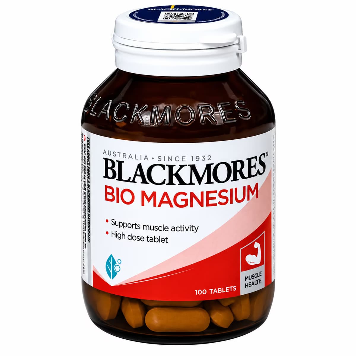 Viên uống Blackmores Bio Magnesium hỗ trợ cơ bắp, giảm chuột rút (Hộp 100 viên)