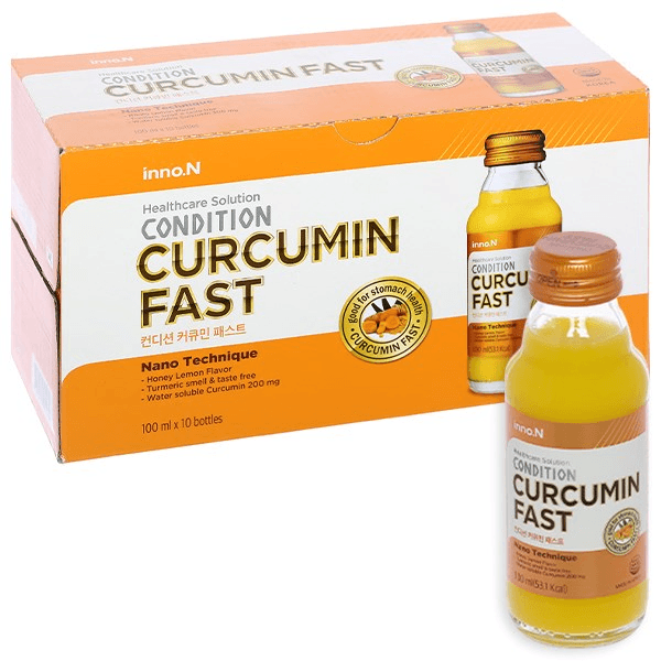 Dung Dịch Condition Curcumin Fast Hỗ Trợ Bảo Vệ Niêm Mạc Dạ Dày (Hộp 10 Chai X 100ml)