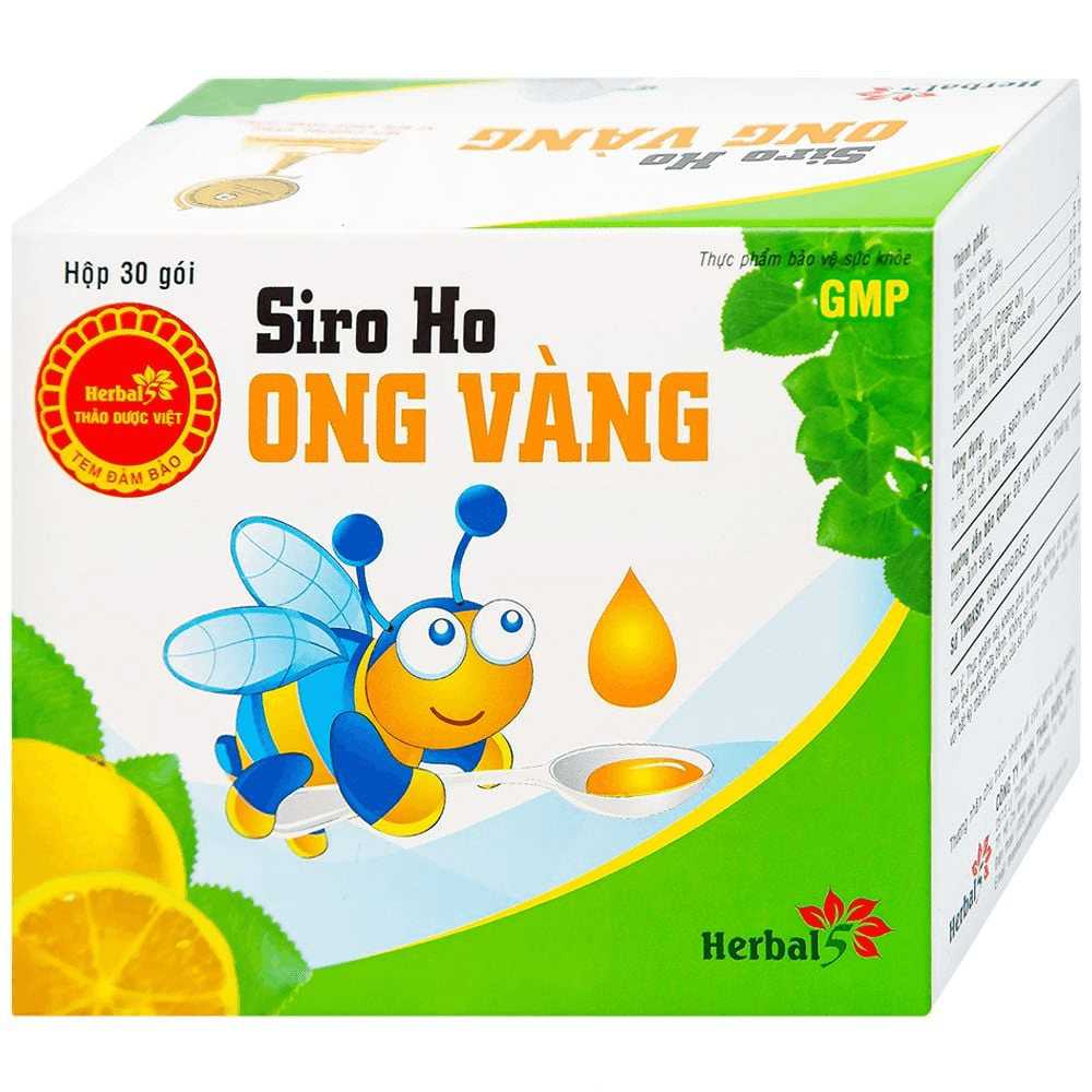 Siro Ho Ong Vàng Cho Trẻ Từ 2 Tuổi (Hộp 30 Gói X 5ml)