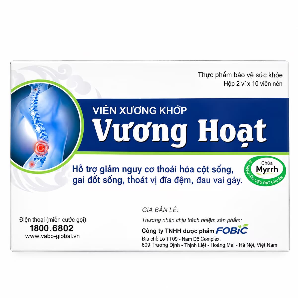 Viên Uống Vương Hoạt Xương Khớp (Hộp 2 vỉ x 10 viên)