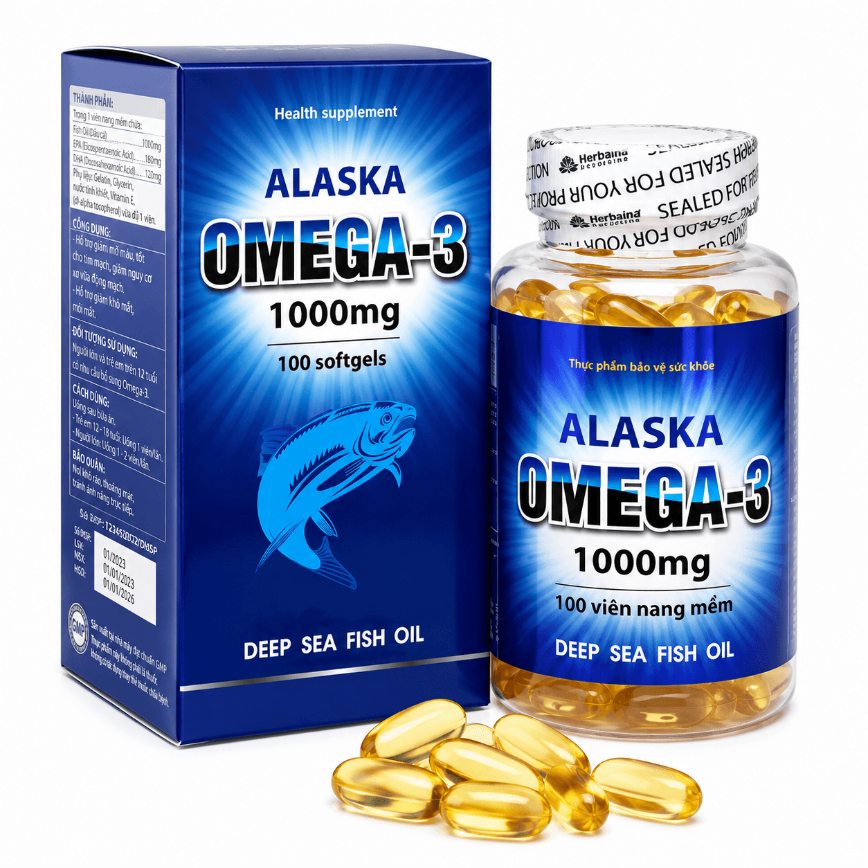 Viên Uống GN Alaska Omega 3 (Hộp 100 viên)