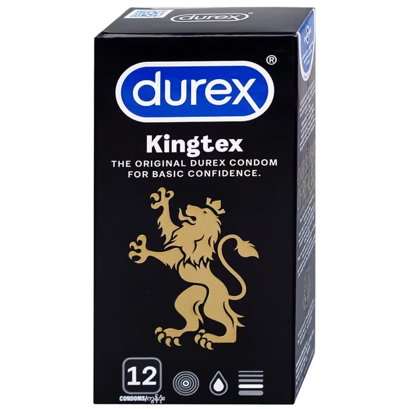 Bao Cao Su Durex Kingtex Size 49mm (Hộp 12 Bao)
