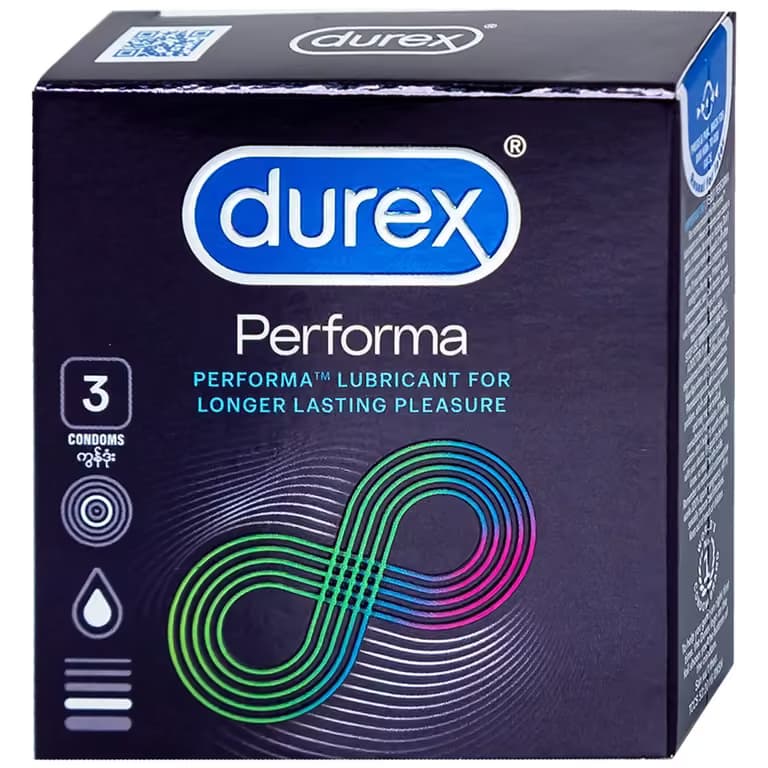 Bao Cao Su Durex Performa Size 52mm (Hộp 3 Bao)