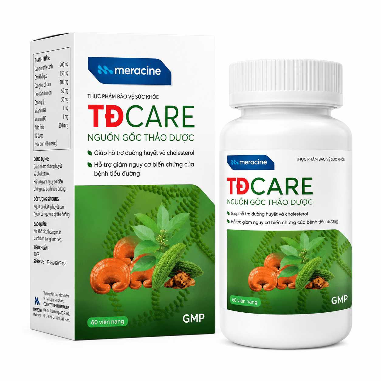 Viên Uống TĐ Care Giúp Hạ Và Duy Trì Ổn Định Đường Huyết (Hộp 60 viên)