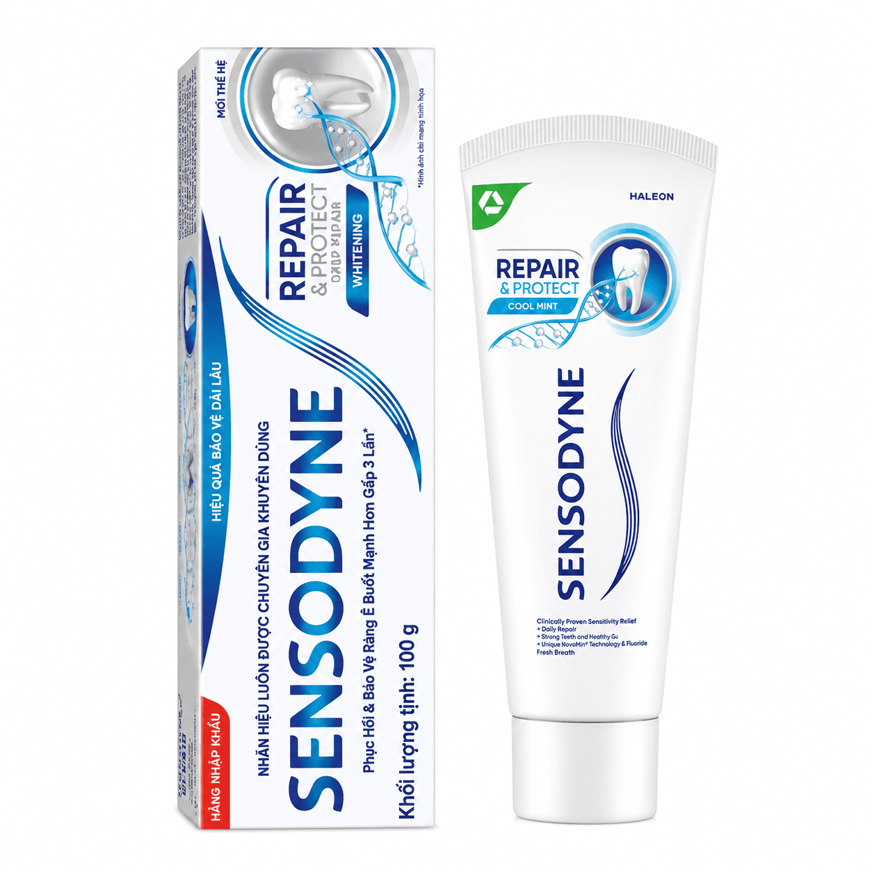 Kem Đánh Răng Sensodyne Repair And Protect Deep Repair Whitening (Tuýp 100g)