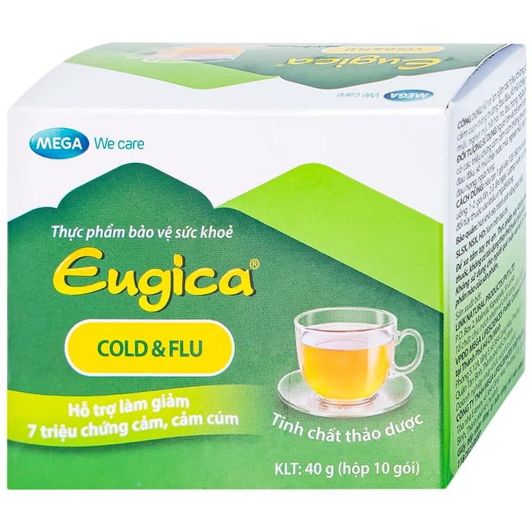 Tinh Chất Thảo Dược Eugica Cold & Flu (Hộp 10 Gói X 4g)