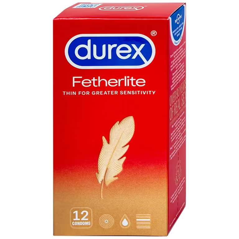 Bao Cao Su Durex Fetherlite Size 52.5mm (Hộp 12 Bao )