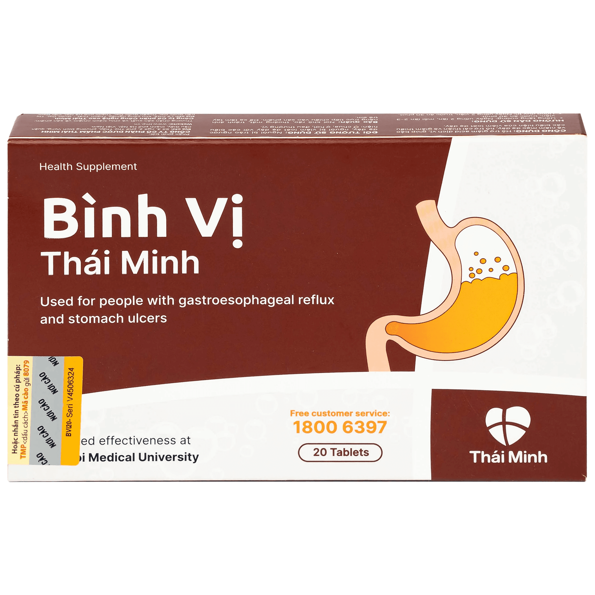 Viên Uống Bình Vị Thái Minh (2 Vỉ X 10 Viên)