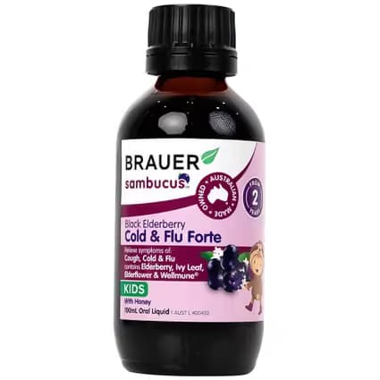 Siro Black Elderberry Cold And Flu Forte Brauer (100ml)