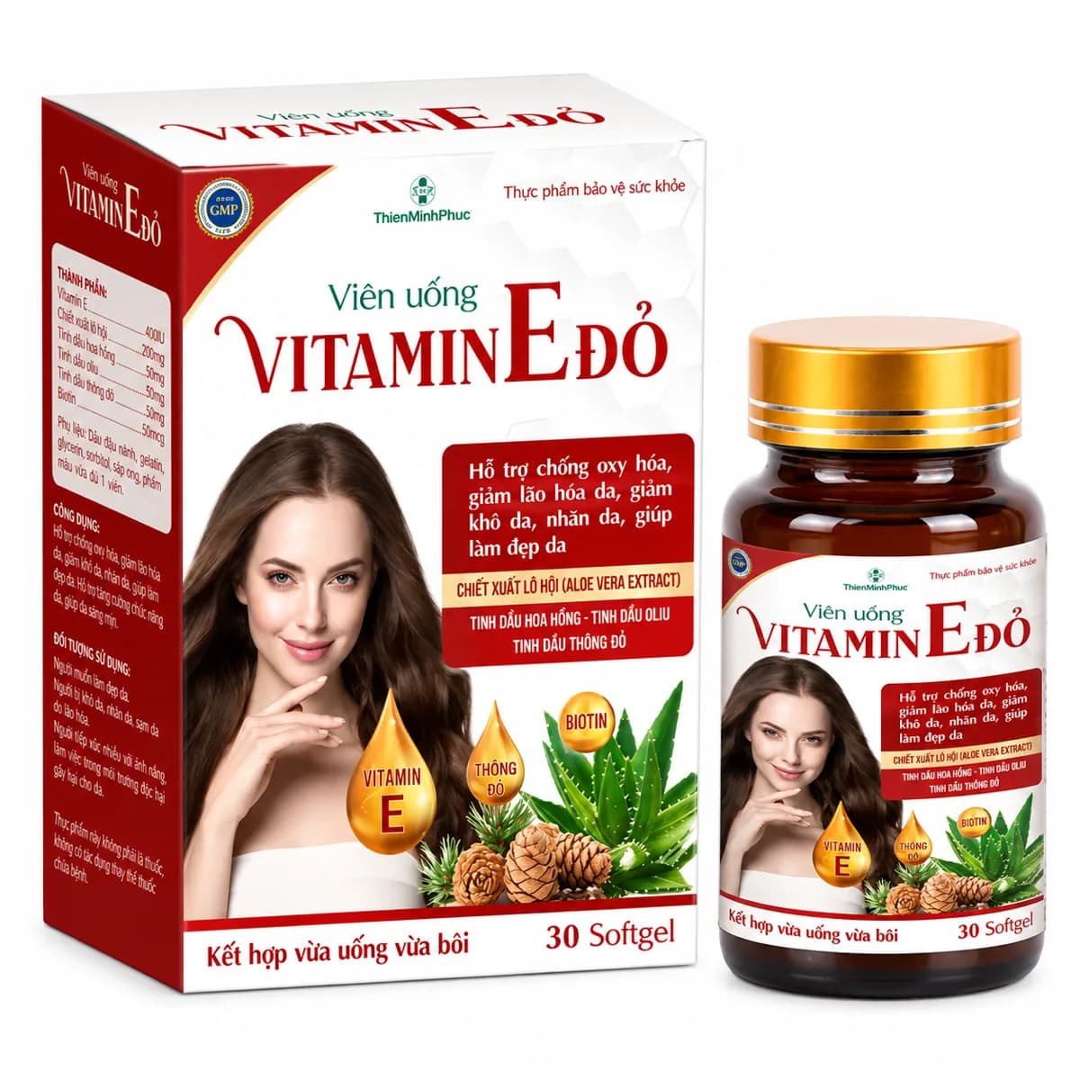 Viên Uống Vitamin E Đỏ Thiên Minh Phúc (Hộp 30 Viên)