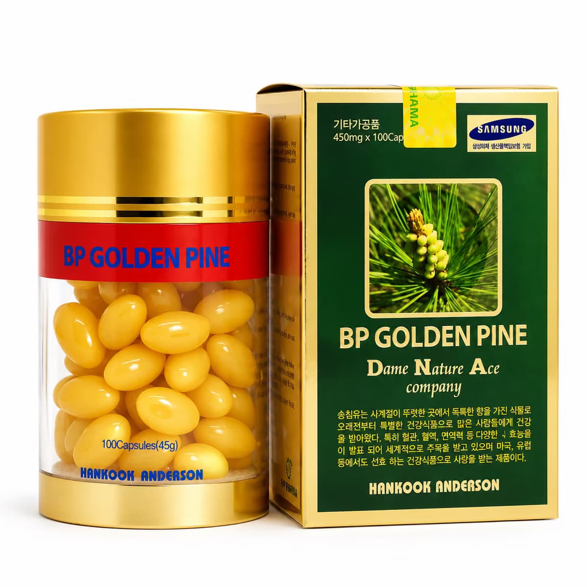 Viên Uống Tinh Dầu Thông Đỏ Bp Golden Pine Hàn Quốc (Hộp 100 viên)