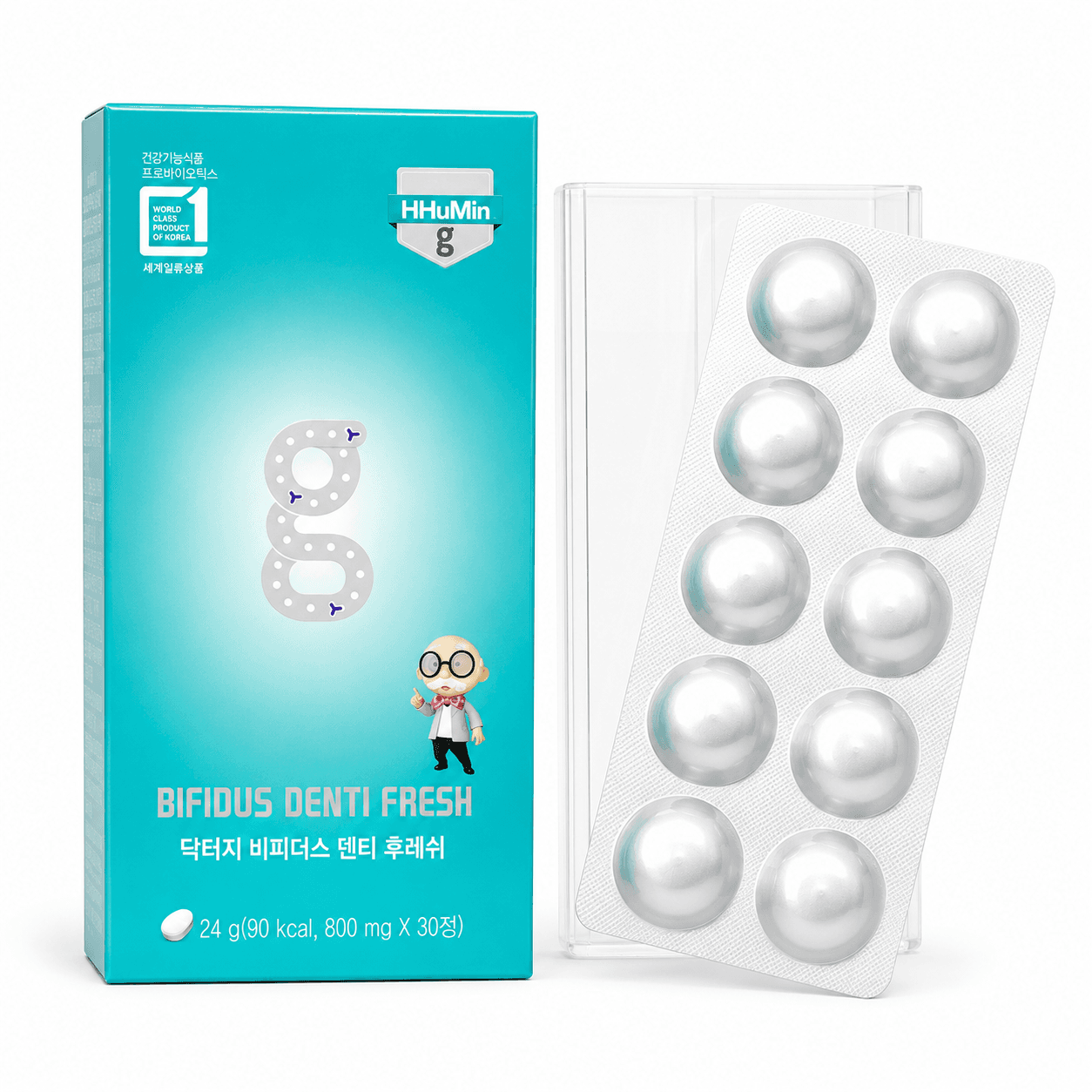 Viên Ngậm Nha Khoa Bifidus Denti Fresh Giảm Hôi Miệng, Viêm Nướu (Hộp 3 vỉ x 10 viên)