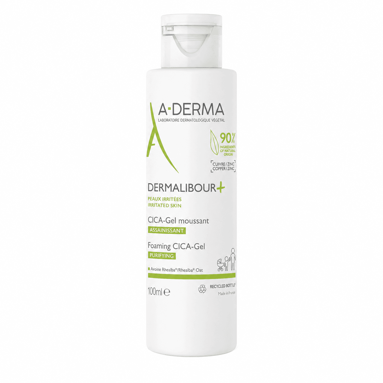 Gel Làm Sạch Cho Da Mặt Và Toàn Thân Giúp Làm Dịu Da A-Derma Dermalibour+ Foaming Cica-Gel 100ml