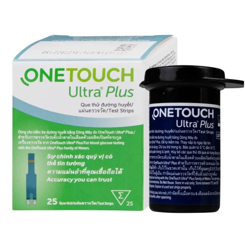 Que Thử Đường Huyết Onetouch Ultra Plus (Hộp 25 que)